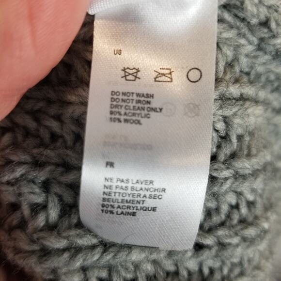 Amuse Society Gray Ribbed Knit Open Front Long Cardigan Size M / L - Picture 4 of 6